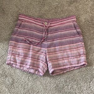 Tommy Bahama 100% Linen Shorts Pink Stripes Small